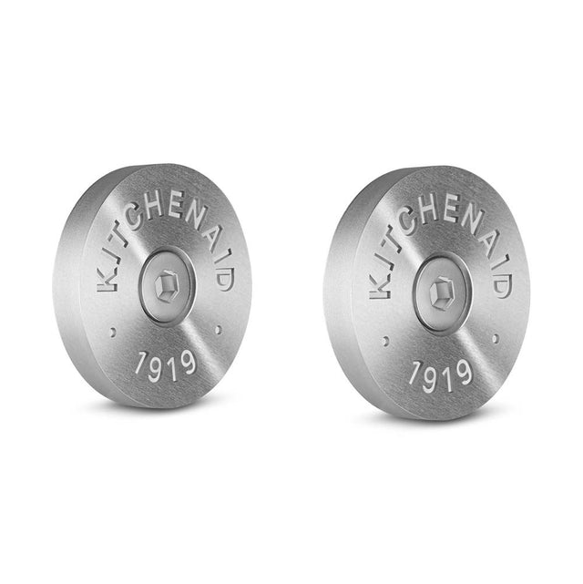 Whirlpool - Range Handle Medallions: (Qty 2) Medallions With 1/8-In Hex Wrench, (Qty 2) Medallion Screws For Kad - Silver