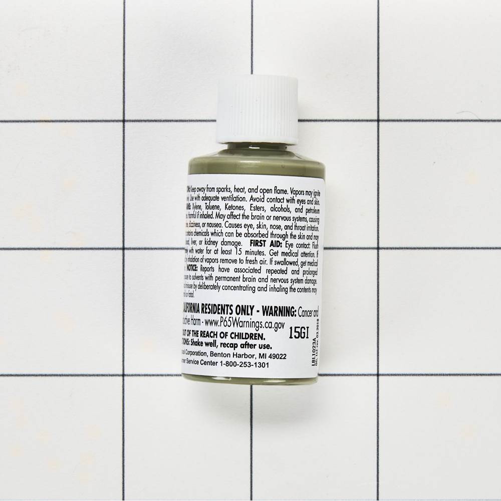 Touch Up Paint: 0.6-Oz Paint Bottle W/Brush, Color Spec-969573, Color- Avocado Cream