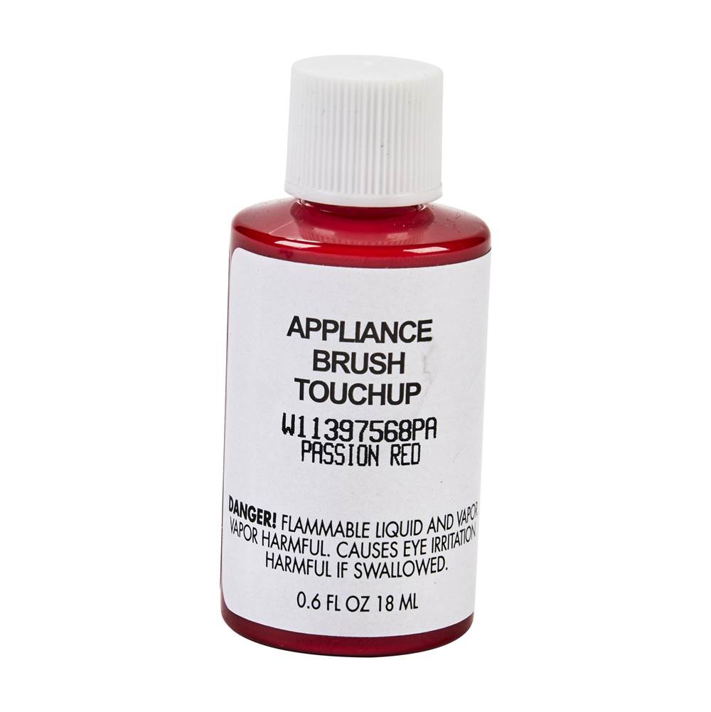 Whirlpool - Touch Up Paint: 0.6-Oz Paint Bottle W/Brush, Color Spec-968776, Color- Signature Red