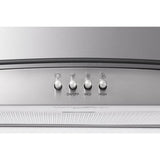 36'' Curved Glass Island Mount Range Hood
