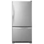Whirlpool - 33-inches wide Bottom-Freezer Refrigerator with SpillGuardE Glass Shelves - 22 cu. ft - Stainless Steel