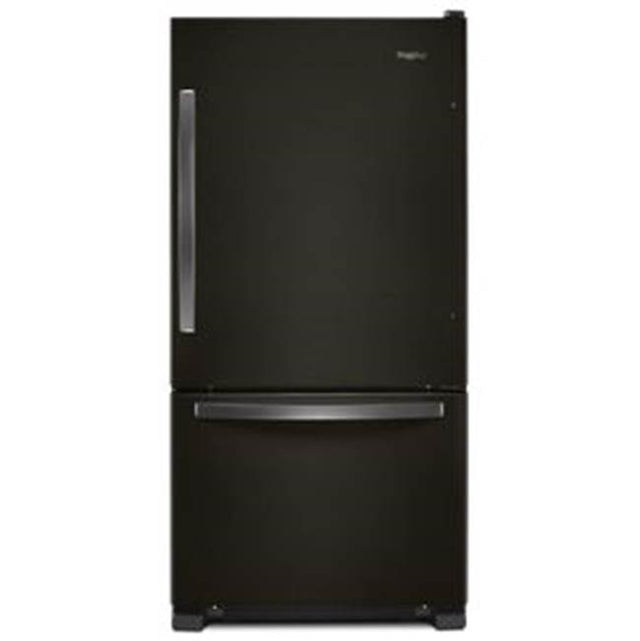 Whirlpool - 33-Inch Wide Bottom-Freezer Refrigerator - 22 Cu. Ft. - Black Stainless