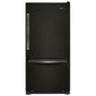 Whirlpool - 33-Inch Wide Bottom-Freezer Refrigerator - 22 Cu. Ft. - Black Stainless