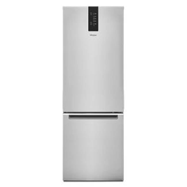 Whirlpool - Whirlpool 13 Cu Ft, 2-Door Bottom Mount Refrigerator, Small Spaces - Stainless Steel