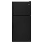 Whirlpool - 18'' Top Freezer. Wh. Glass Estar. Black - Black