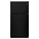 Whirlpool - 33-inch Wide Top-Freezer Refrigerator - EZ Connect Icemaker Kit Compatible - 20.5 cu. ft - Black