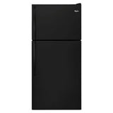Whirlpool - 30-inch Wide Top-Freezer Refrigerator with Flexi-SlideE Bin - 18.2 cu. ft. - Black