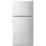 Whirlpool - 30-inch Wide Top-Freezer Refrigerator with Icemaker - 18 cu. ft. - Stainless Steel