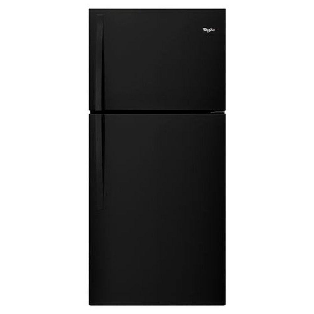 Whirlpool - 30-inch Wide Top-Freezer Refrigerator - EZ Connect Icemaker Kit Compatible- 19.2 cu. ft. - Black