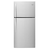Whirlpool - 30-inch Wide Top-Freezer Refrigerator - EZ Connect Icemaker Kit Compatible- 19.2 cu. ft. - Dolos Steel