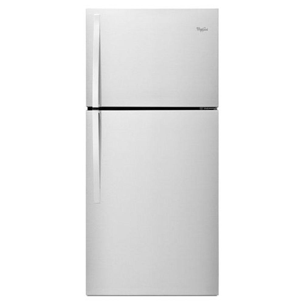 Whirlpool - 30-inch Wide Top-Freezer Refrigerator - EZ Connect Icemaker Kit Compatible- 19.2 cu. ft. - Monochromatic Stainless Steel