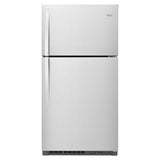 Whirlpool - 33-inch Wide Top-Freezer Refrigerator - EZ Connect Icemaker Kit Compatible - 21.3 cu. ft. - Monochromatic Stainless Steel