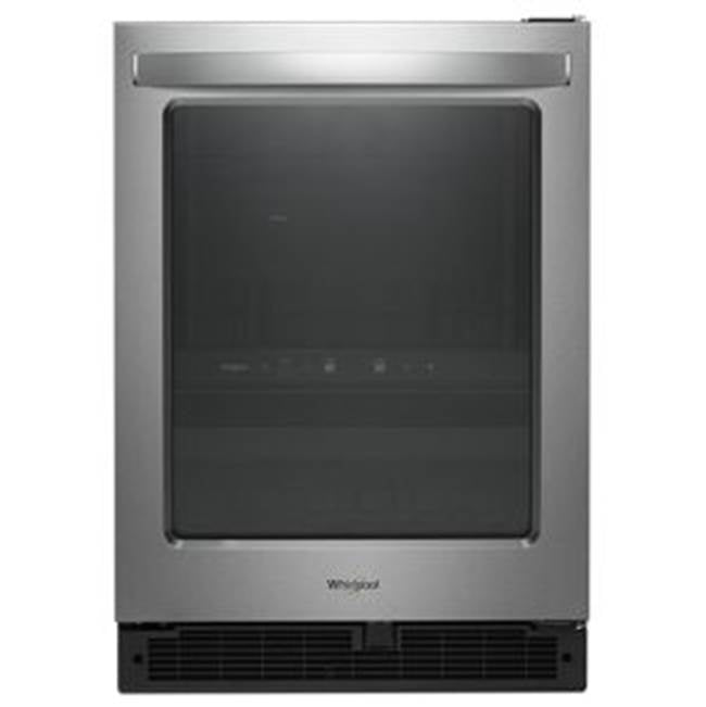 Whirlpool - 24-Inch Wide Undercounter Beverage Center - 5.2 Cu. Ft. - Fingerprint Resistant Stainless Steel