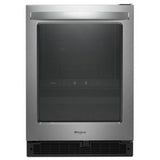 Whirlpool - 24-Inch Wide Undercounter Beverage Center - 5.2 Cu. Ft. - Fingerprint Resistant Stainless Steel