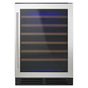 Whirlpool - 24'' Undercounter Wine Center with Custom Temperature Control - Black-on-Stainless