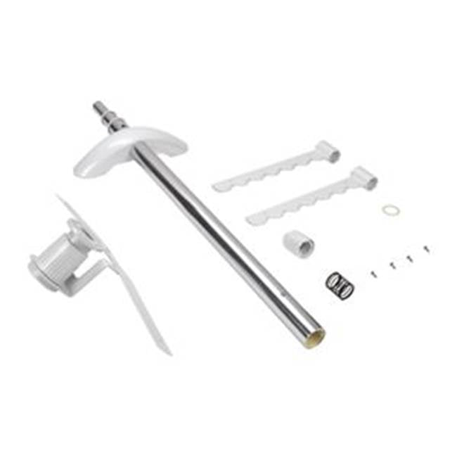 Whirlpool - Washer/Dryer Adjustable Clothes Rack: Pole That Attaches With Magnets To Side Of Unit, For All Laundry Configurations, Color-White, Pkg-Box