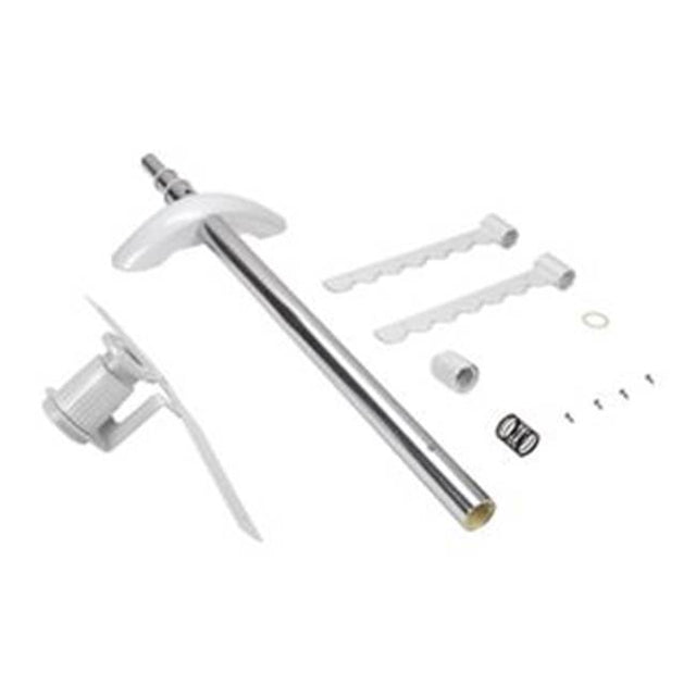 Whirlpool - Washer/Dryer Adjustable Clothes Rack: Pole That Attaches With Magnets To Side Of Unit, For All Laundry Configurations, Color-White, Pkg-Box