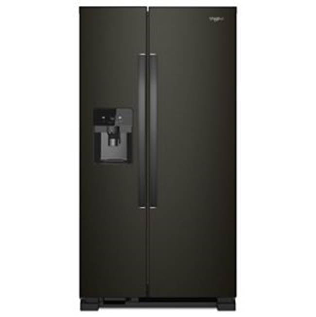 Whirlpool - No Frost Side - Free Standing Refr Frez - Black Stainless