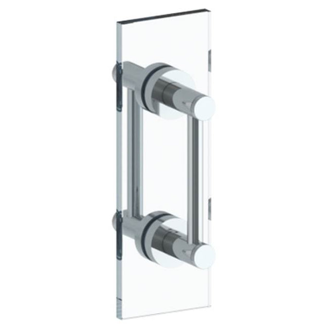 Watermark - Sutton 6'' Double Shower Door Pull / Glass Mount Towel Bar - Vintage Copper