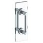 Watermark - Sutton 6'' Double Shower Door Pull / Glass Mount Towel Bar - Vintage Copper