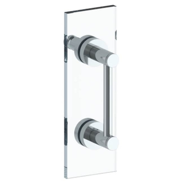 Watermark - Sutton 12'' Shower Door Pull w/ Knob/ Glass Mount Towel Bar with Hook - Vintage Copper