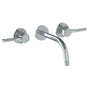 Watermark - Wall Mounted 3 Hole Lavatory Set with 8 1/4'' Spout - Vintage Copper