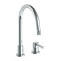 Watermark - Deck Mounted 2 Hole Gooseneck Kitchen Faucet - Vintage Copper