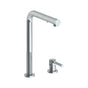 Watermark - Deck Mounted 2 Hole Square Top Kitchen Faucet with Pull Out Spray - Vintage Copper
