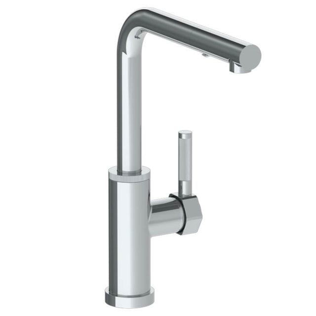 Watermark - Deck Mounted 1 Hole Square Top Kitchen Faucet with Pull Out Spray - Low Spout - Vintage Copper