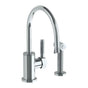 Watermark - Deck Mounted 2 Hole Gooseneck Kitchen Set - Includes Side Spray - Vintage Copper