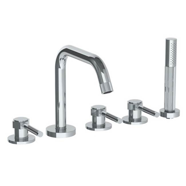 Watermark - Deck Mounted 5 hole Bath set - Vintage Copper