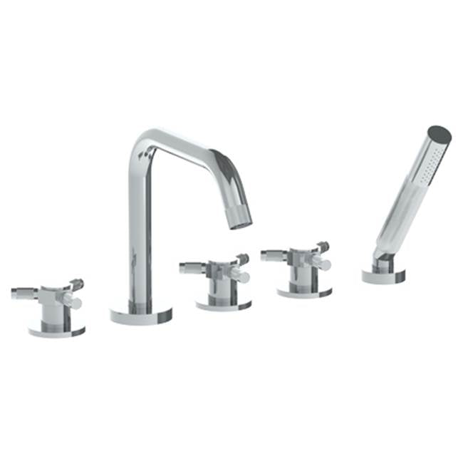 Watermark - Deck Mounted 5 hole Bath set - Vintage Copper