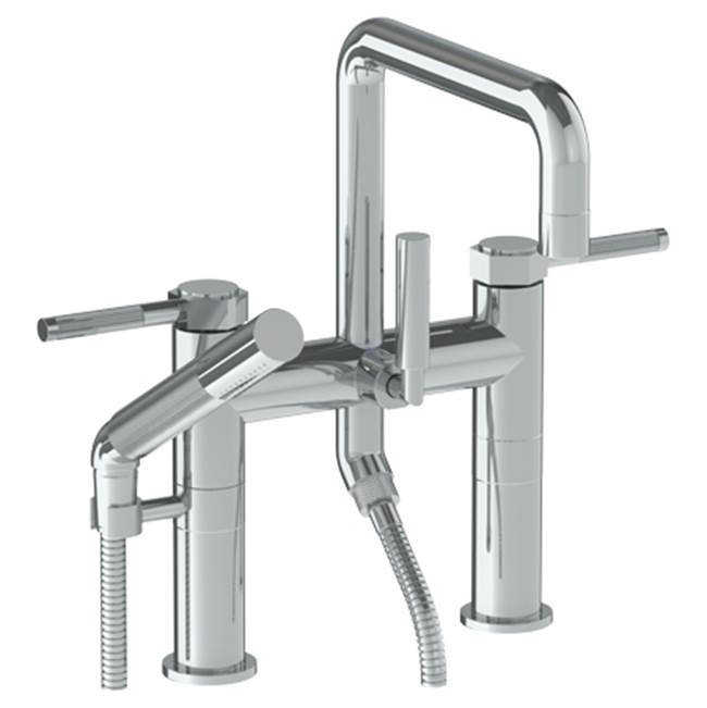 Watermark - Deck Mounted Square Exposed Bath Set with Hand Shower - Vintage Copper