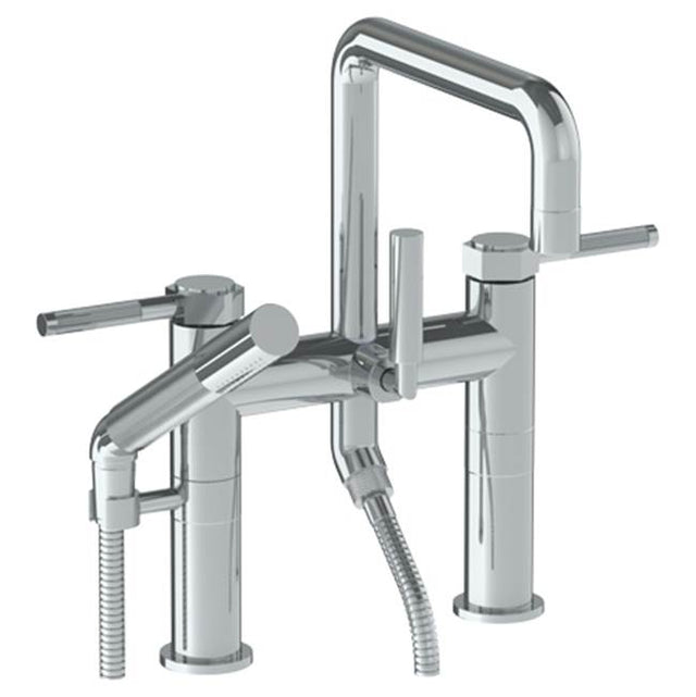 Watermark - Deck Mounted Square Exposed Bath Set with Hand Shower - Vintage Copper