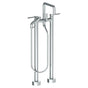 Watermark - Floor Standing Square Bath set with Slim Hand Shower - Vintage Copper