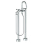 Watermark - Floor Standing Gooseneck Bath Set with Slim Hand Shower - Vintage Copper