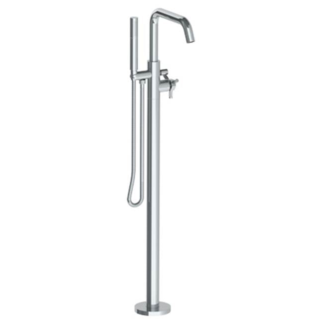Watermark - Single Hole Floor Standing Bath Set with Hand Shower - Vintage Copper