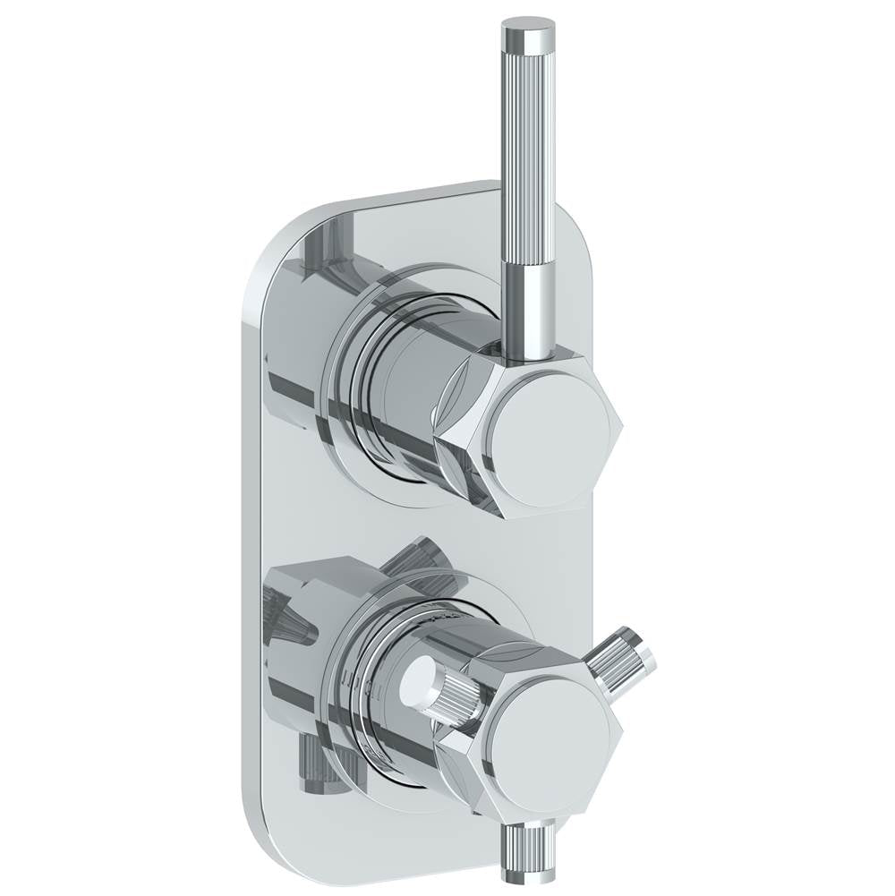 Watermark - Wall Mounted Mini Thermostatic Shower Trim with built-in control, 3 1/2'' - Vintage Copper