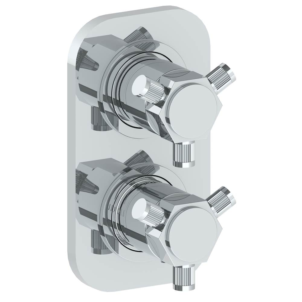 Watermark - Wall Mounted Mini Thermostatic Shower Trim with built-in control, 3 1/2'' - Vintage Copper