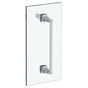 Watermark - H-Line 12'' shower door pull with knob/ glass mount towel bar with hook - Vintage Copper