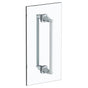 Watermark - H-Line 24'' double shower door pull/ glass mount towel bar - Vintage Copper