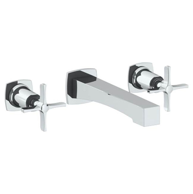 Watermark - Wall Mounted 3 Hole Lavatory Set with 7 5/8'' CTC Spout - Vintage Copper