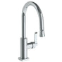Watermark - Deck Mounted 1 Hole Gooseneck Kitchen Faucet with Pull Down Spray - Low Spout - Vintage Copper