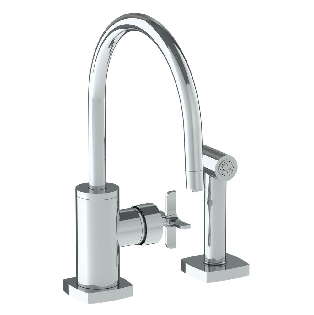 Watermark - Deck Mounted 2 Hole Kitchen Set - Includes Side Spray. Mixing Valve - Vintage Copper
