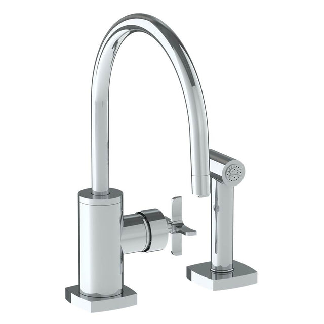 Watermark - Deck Mounted 2 Hole Kitchen Set - Includes Side Spray. Mixing Valve - Vintage Copper
