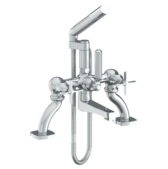 Watermark - Deck Mounted Exposed Bath Set with Hand Shower - Vintage Copper
