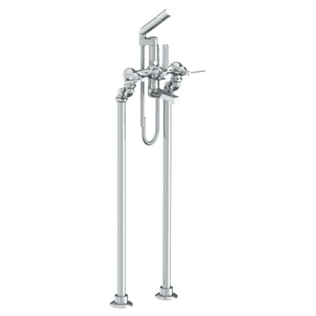 Watermark - Floor Standing Bath Set with Hand Shower - Vintage Copper