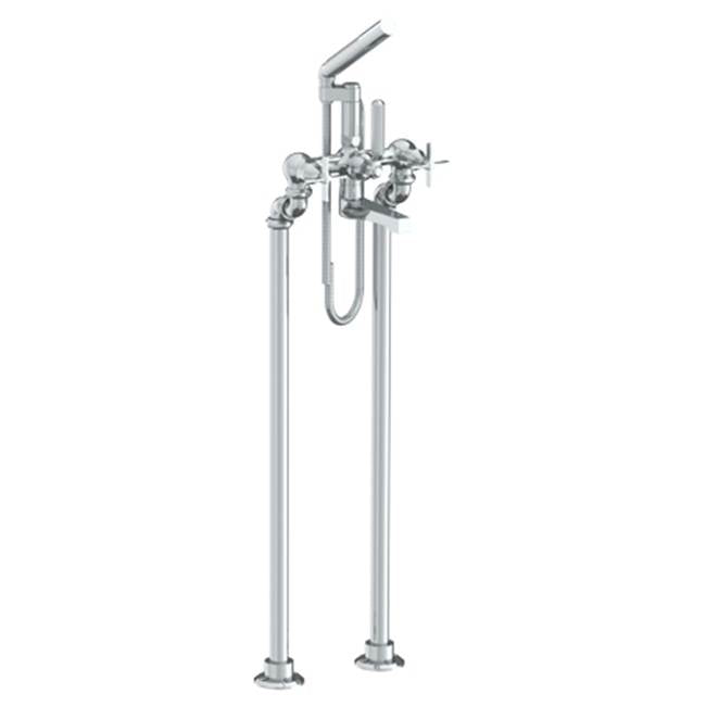 Watermark - Floor Standing Bath Set with Hand Shower - Vintage Copper