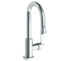 Watermark - Deck Mounted 1 Hole Gooseneck Prep Faucet with Pull Down Spray - Vintage Copper