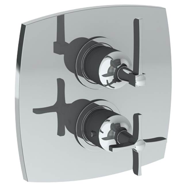 Watermark - Wall Mounted Thermostatic Shower Trim with built-in control, 7 1/2 - Vintage Copper